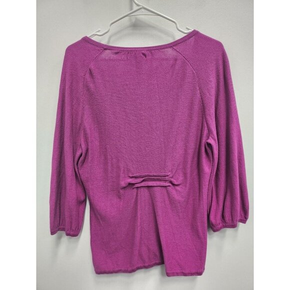 Patagonia Women Cardigan Large Orchid Pink Organic Cotton Two Button Lightweight - Picture 6 of 7